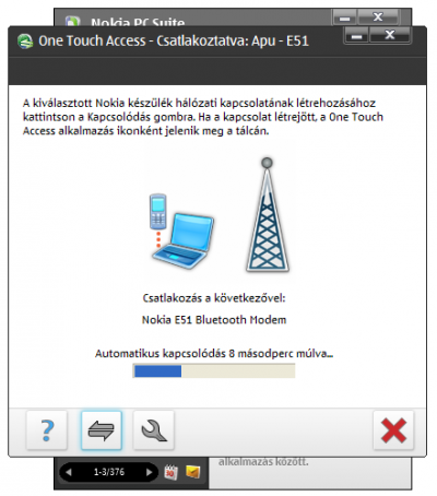 One Touch Access - Internetkapcsolat kiépítése